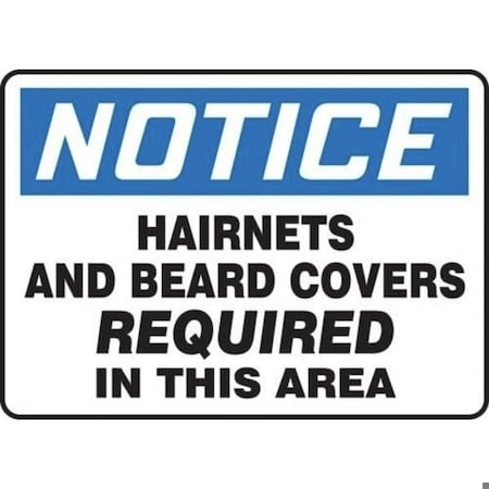 Accuform OSHA NOTICE SAFETY SIGN HAIRNETS MPPE842XP MPPE842XP